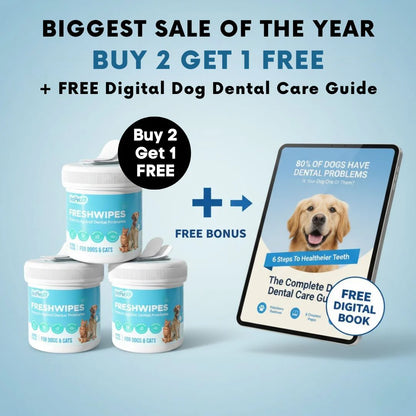 FreshWipes-pakkaus – Suojaa koiraa hammassairauksilta